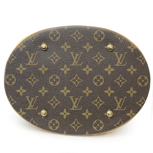 Louis Vuitton M42236 Bucket GM Shoulder Bag Monogram Canvas Brown Pre-owned