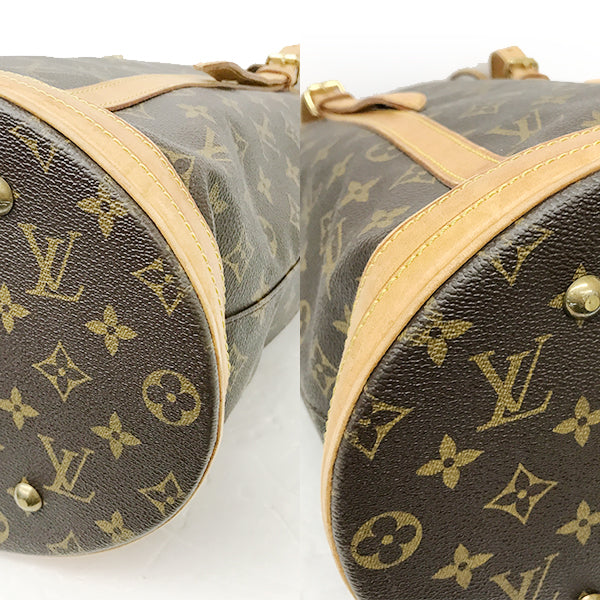 Louis Vuitton M42236 Bucket GM Shoulder Bag Monogram Canvas Brown Pre-owned