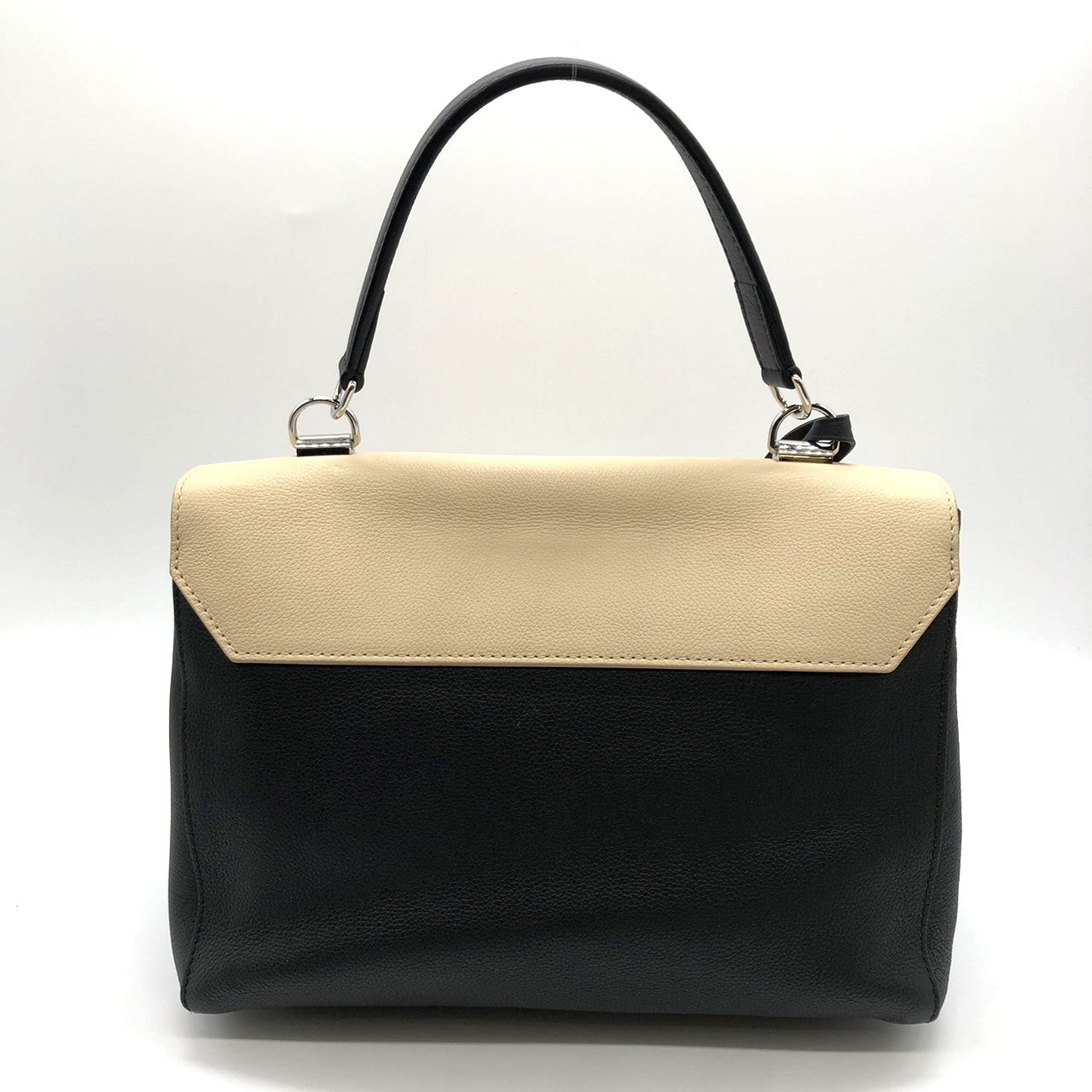 Louis Vuitton M50252 Lockme 2 2-Way Handbag/Shoulder Bag Calf Leather Beige/Black Pre-owned