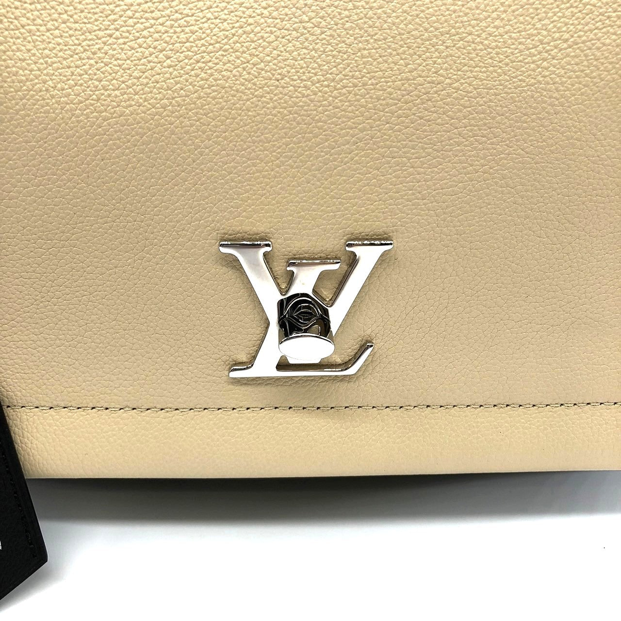 Louis Vuitton M50252 Lockme 2 2-Way Handbag/Shoulder Bag Calf Leather Beige/Black Pre-owned