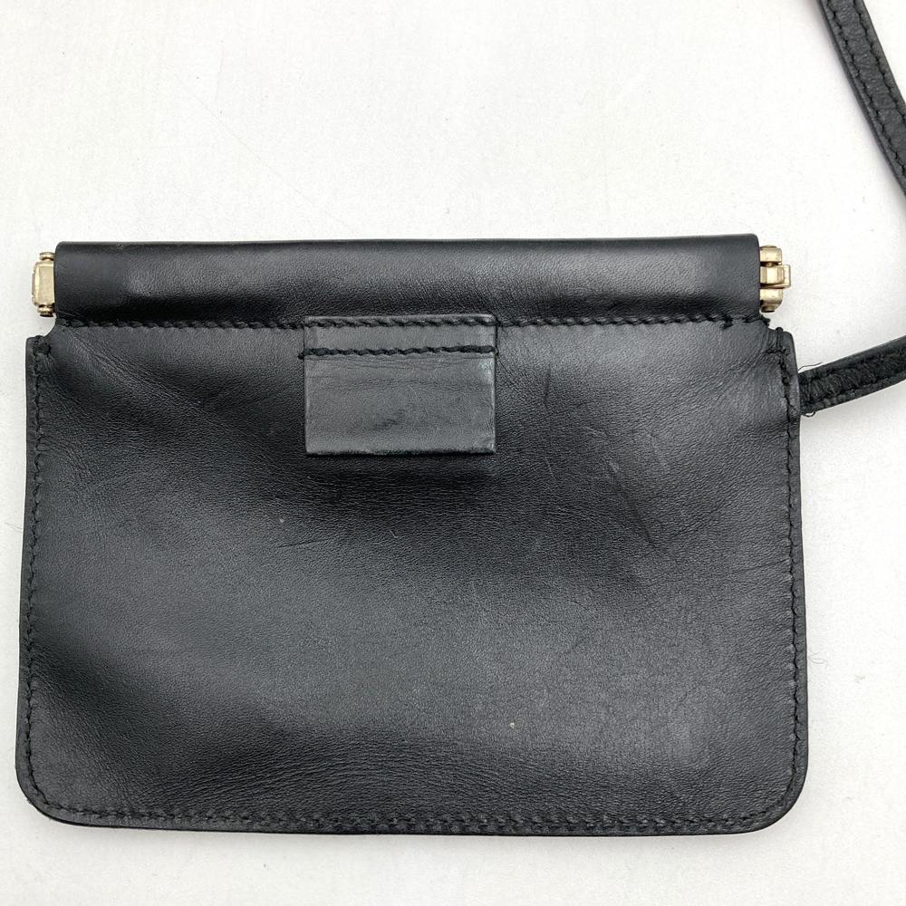 GUCCI 95332 Shoulder Bag Handbag Large Bag Beige Black Canvas Leather Fashion Women's PRE-OWNED