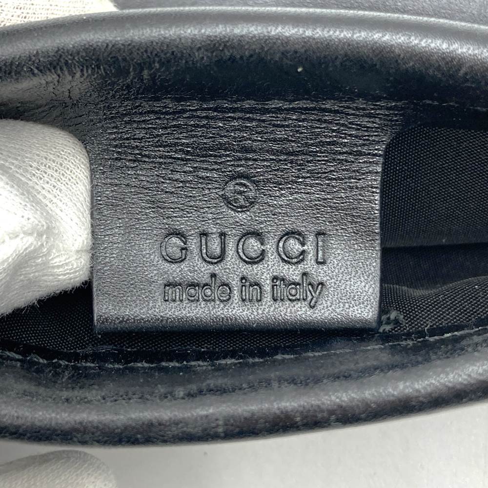 GUCCI 95332 Shoulder Bag Handbag Large Bag Beige Black Canvas Leather Fashion Women's PRE-OWNED