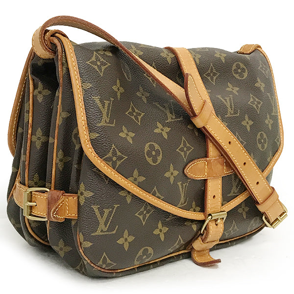 Louis Vuitton M40710 Saumur MM Shoulder Bag Monogram Canvas Pre-owned