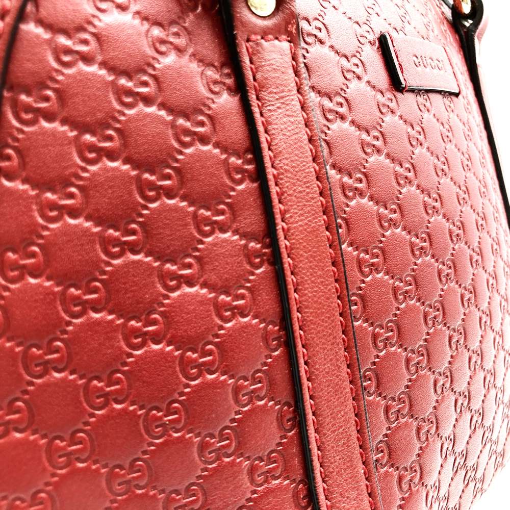 GUCCI 449654 Handbag/Shoulder Bag, 2-way, Guccissima Leather, Red, Women's PRE-OWNED