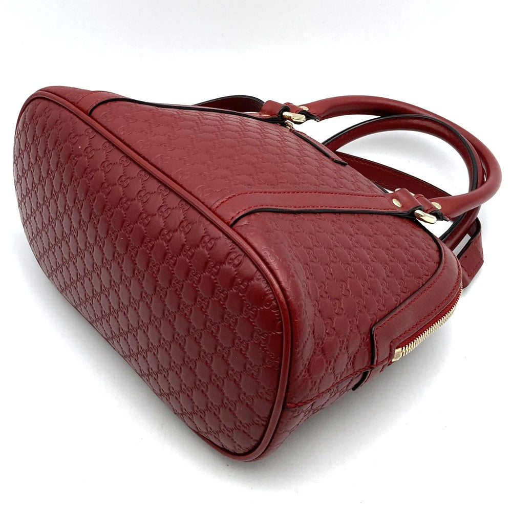 GUCCI 449654 Handbag/Shoulder Bag, 2-way, Guccissima Leather, Red, Women's PRE-OWNED