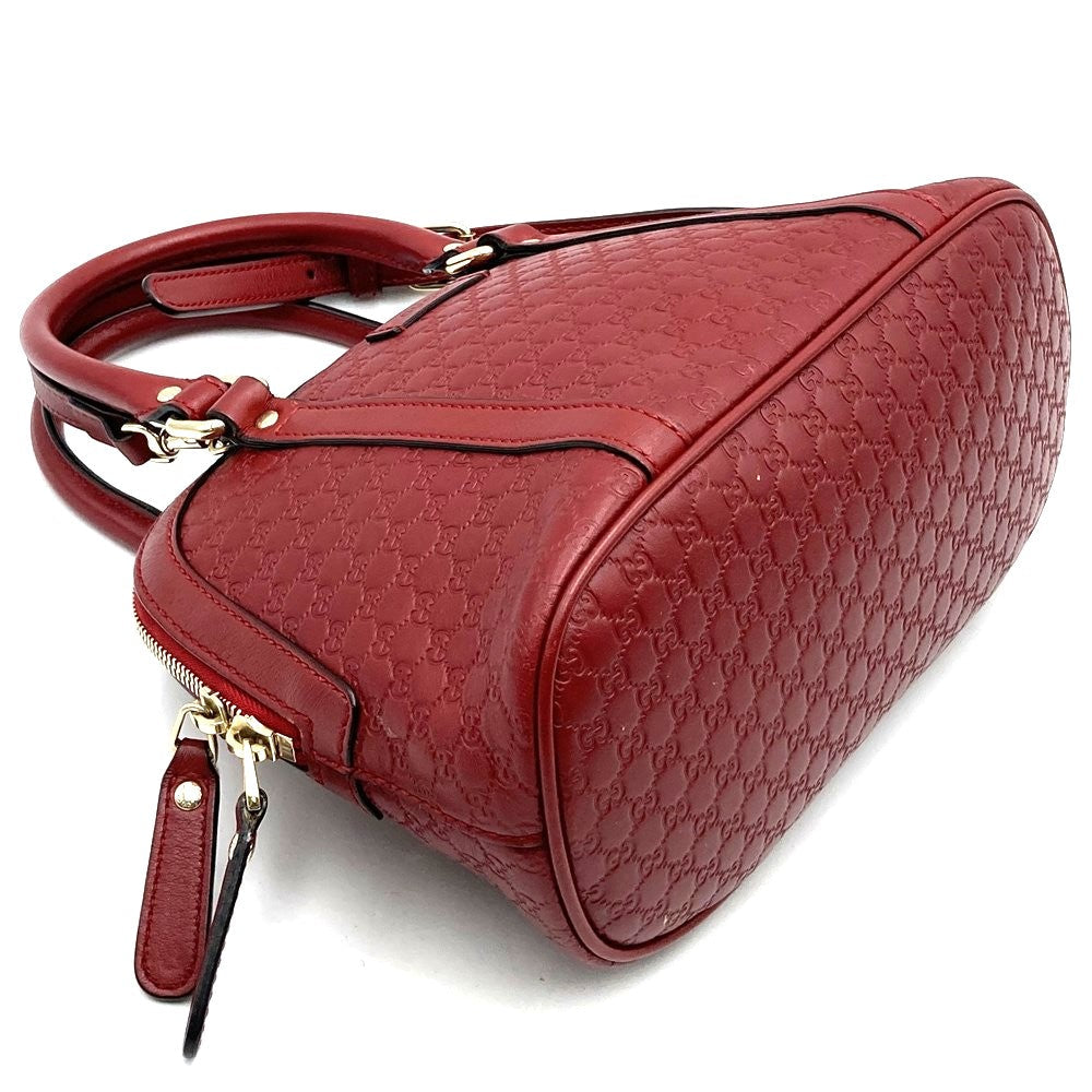 GUCCI 449654 Handbag/Shoulder Bag, 2-way, Guccissima Leather, Red, Women's PRE-OWNED