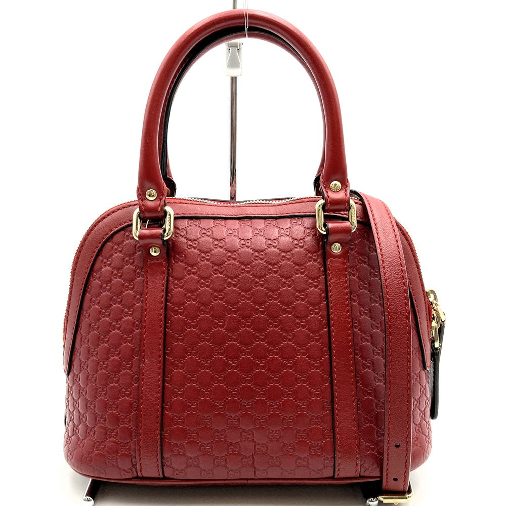 GUCCI 449654 Handbag/Shoulder Bag, 2-way, Guccissima Leather, Red, Women's PRE-OWNED