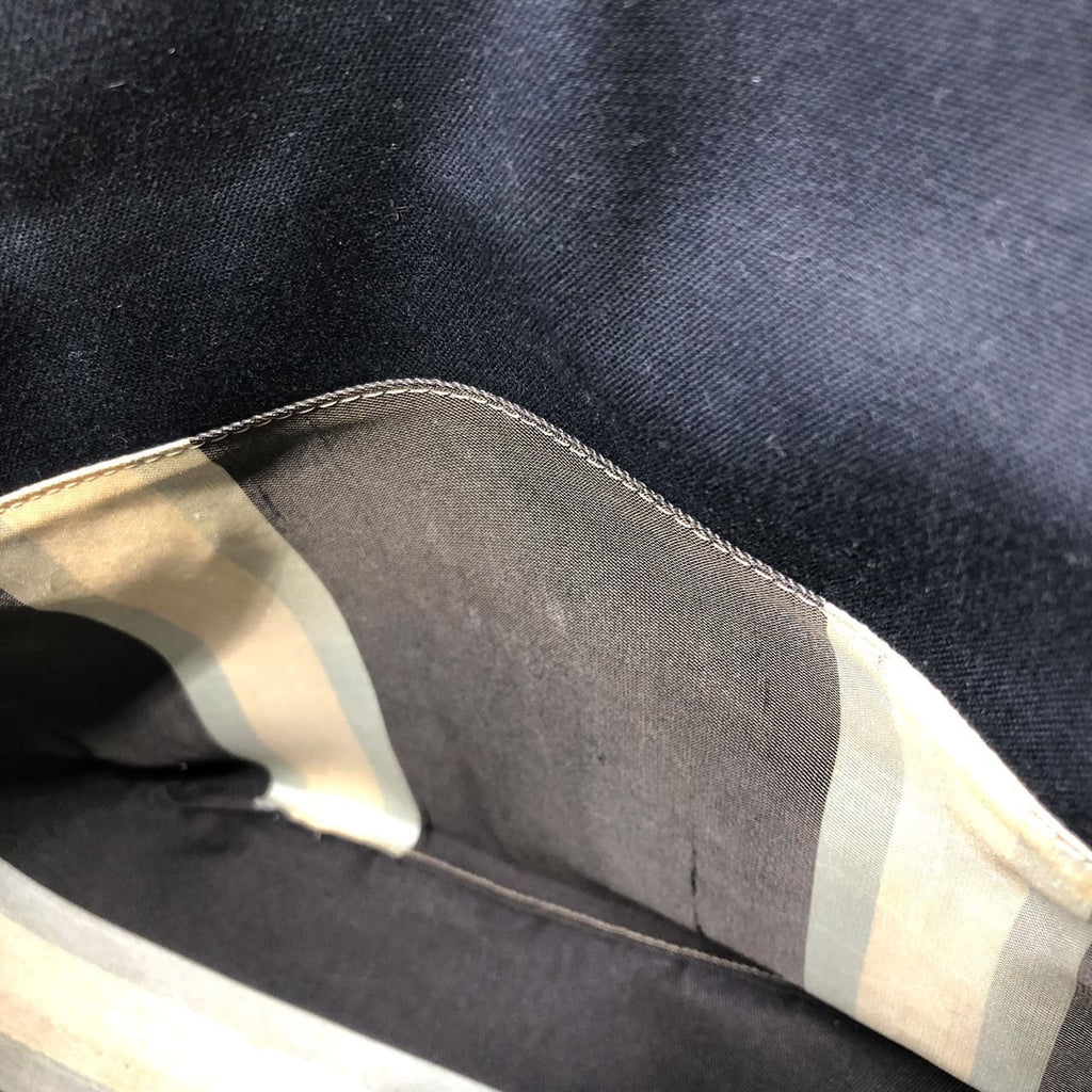 FENDI Mamma Bucket Marble Shoulder Bag Handbag Canvas Navy Denim Women's PRE-OWNED
