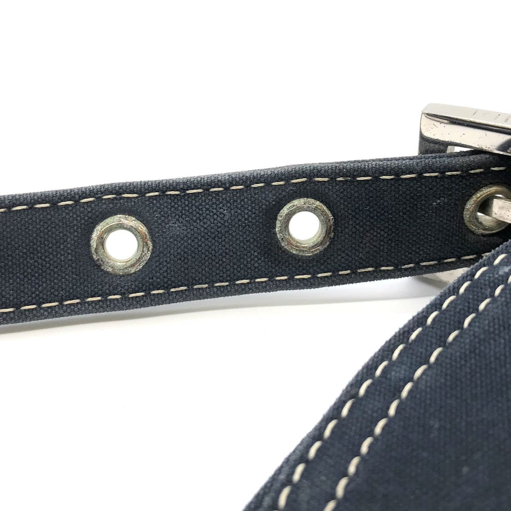 FENDI Mamma Bucket Marble Shoulder Bag Handbag Canvas Navy Denim Women's PRE-OWNED