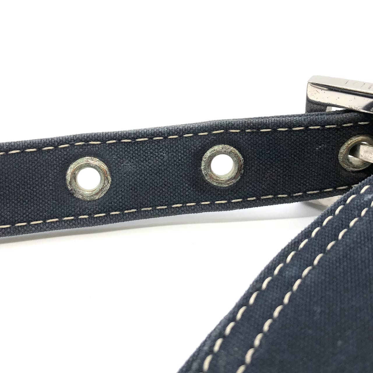 FENDI Mamma Bucket Marble Shoulder Bag Handbag Canvas Navy Denim Women's PRE-OWNED