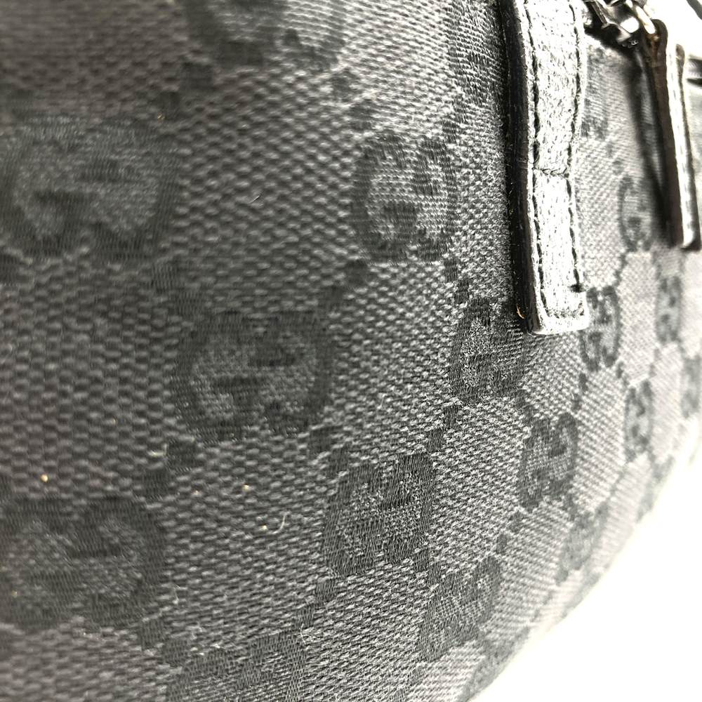 Gucci 124540 Vanity Pouch/Handbag GG Canvas/Leather Black Pre-owned