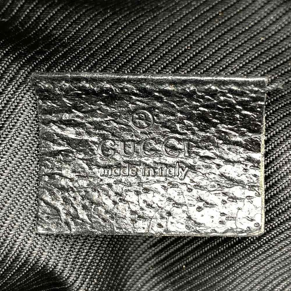 Gucci 124540 Vanity Pouch/Handbag GG Canvas/Leather Black Pre-owned
