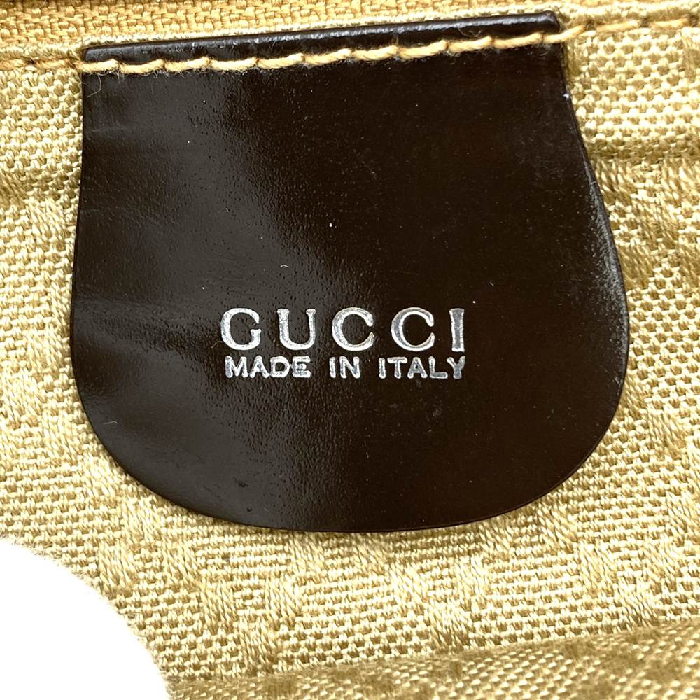 GUCCI Old Gucci 003 2058 Bamboo Body Bag Vintage Nylon/Leather Brown Women's PRE-OWNED
