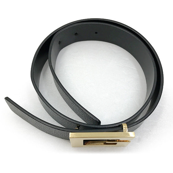 Gucci G Logo Belt Leather Black Pre-owned