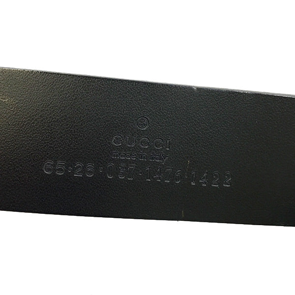 Gucci G Logo Belt Leather Black Pre-owned
