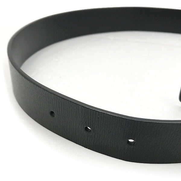 Gucci G Logo Belt Leather Black Pre-owned