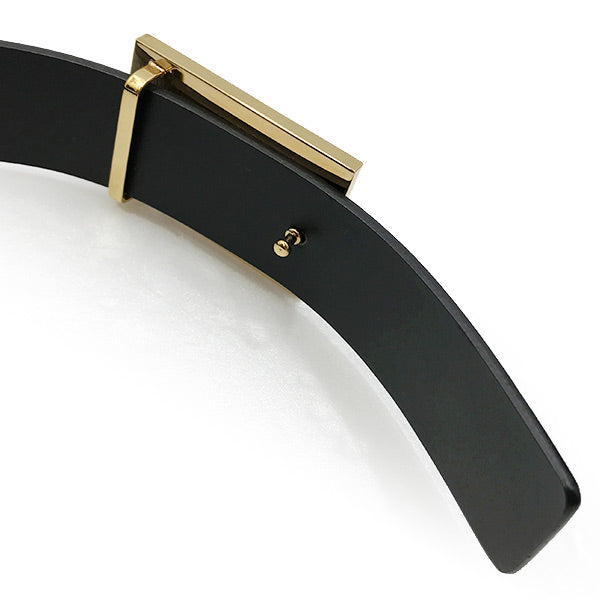 Gucci G Logo Belt Leather Black Pre-owned