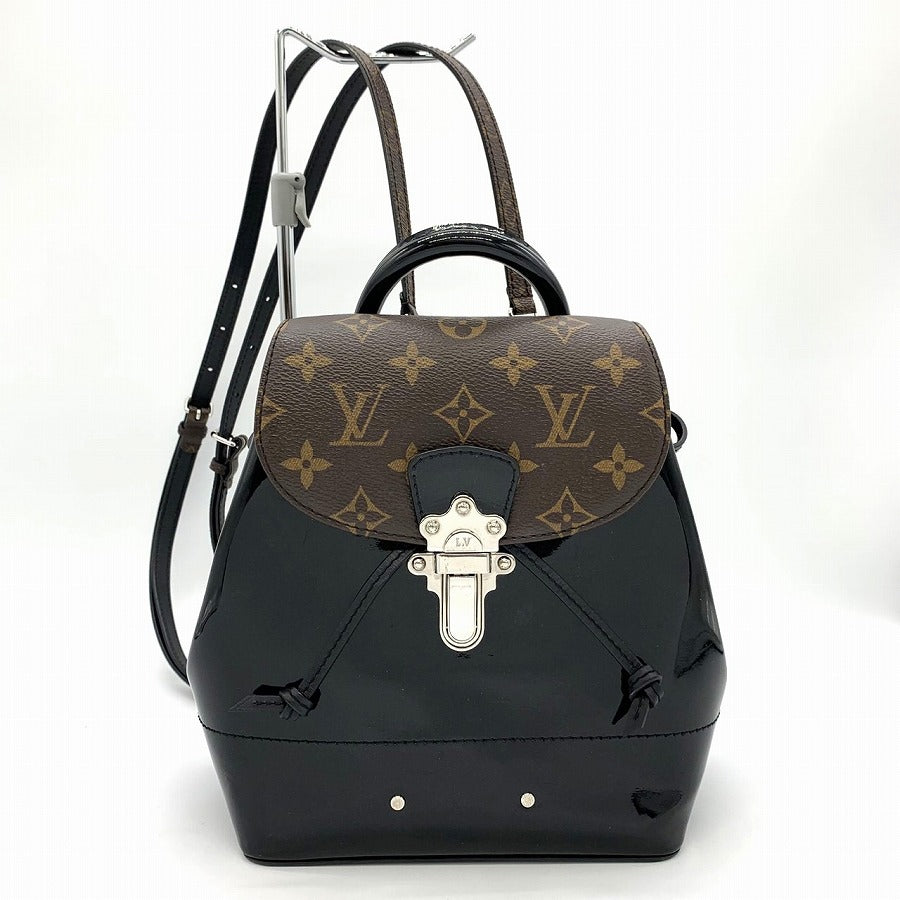 Louis Vuitton M55769 Hot Springs Backpack Daypack Handbag 2-way Brown Vernis x Monogram LOUIS VUITTON LV L/V Vuitton PRE-OWNED Brand Item High Brand Collection