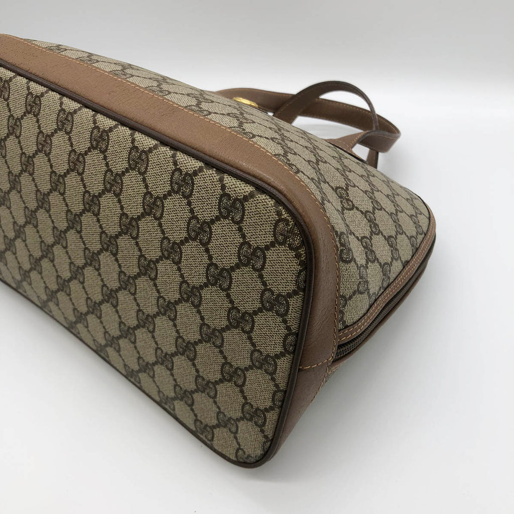 Gucci 000 40 GG Supreme 2-Way Handbag/Shoulder Bag Beige/Brown Pre-owned