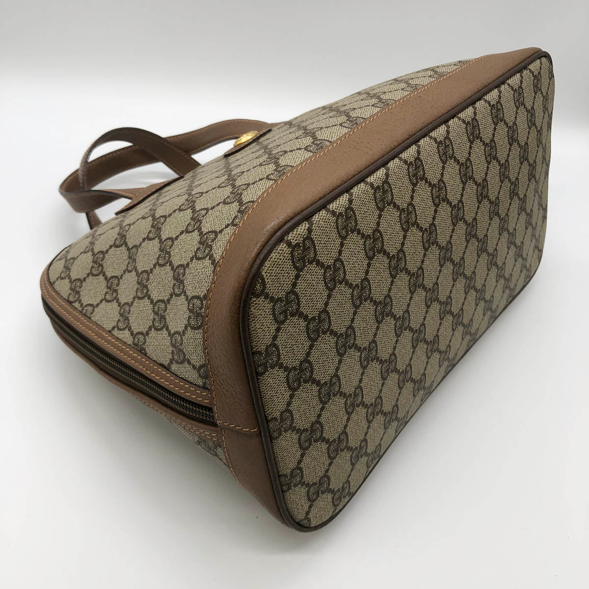 Gucci 000 40 GG Supreme 2-Way Handbag/Shoulder Bag Beige/Brown Pre-owned