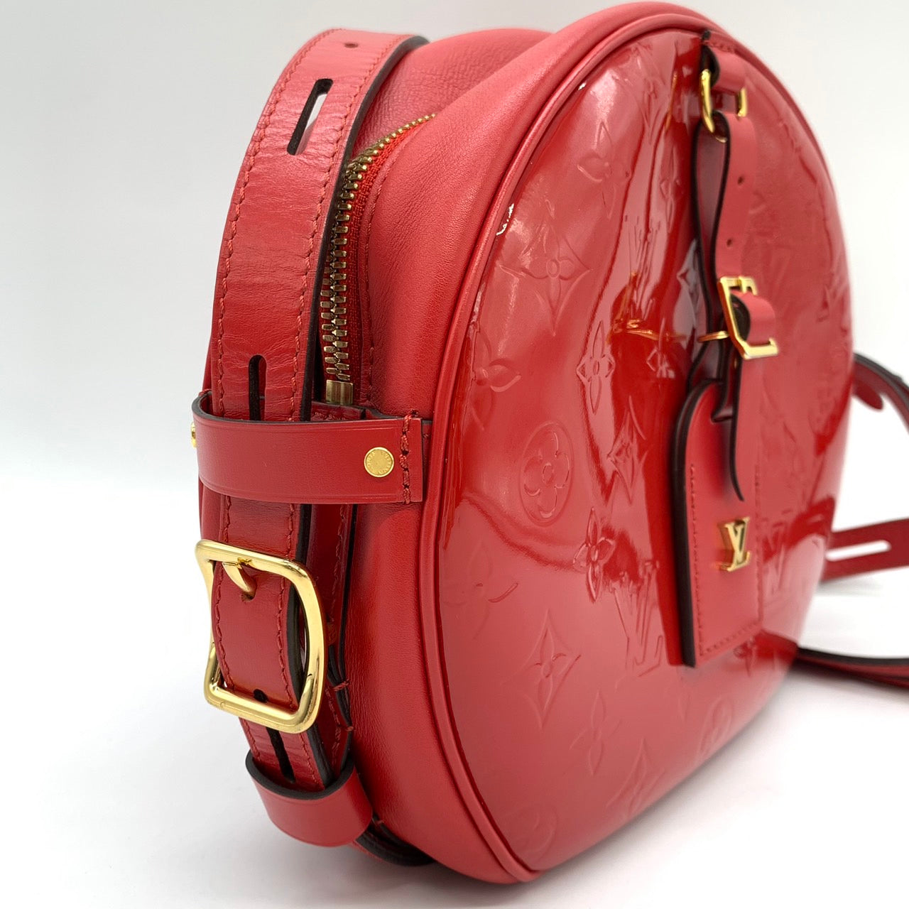 LOUIS VUITTON Boite Chapeau Souple Shoulder Bag, Monogram Vernis, Red, Women's Fashion M54100 PRE-OWNED