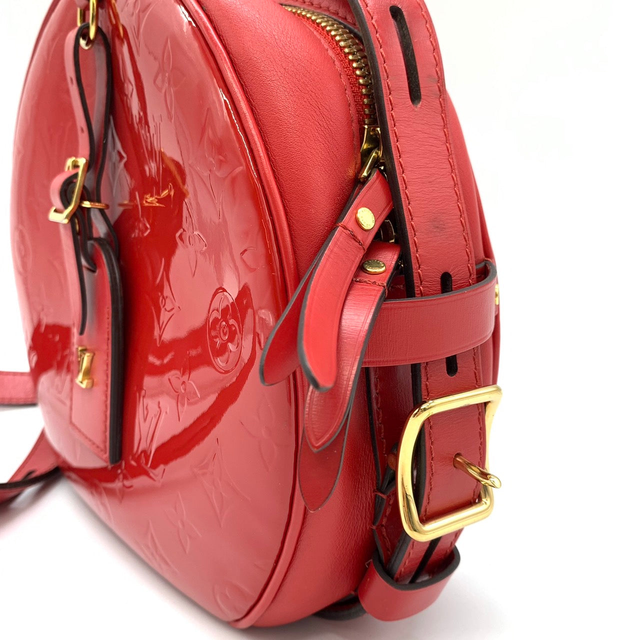 LOUIS VUITTON Boite Chapeau Souple Shoulder Bag, Monogram Vernis, Red, Women's Fashion M54100 PRE-OWNED