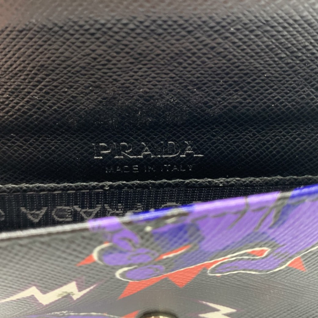 Prada Frankenstein Sacoche Shoulder Bag Leather Black Pre-owned