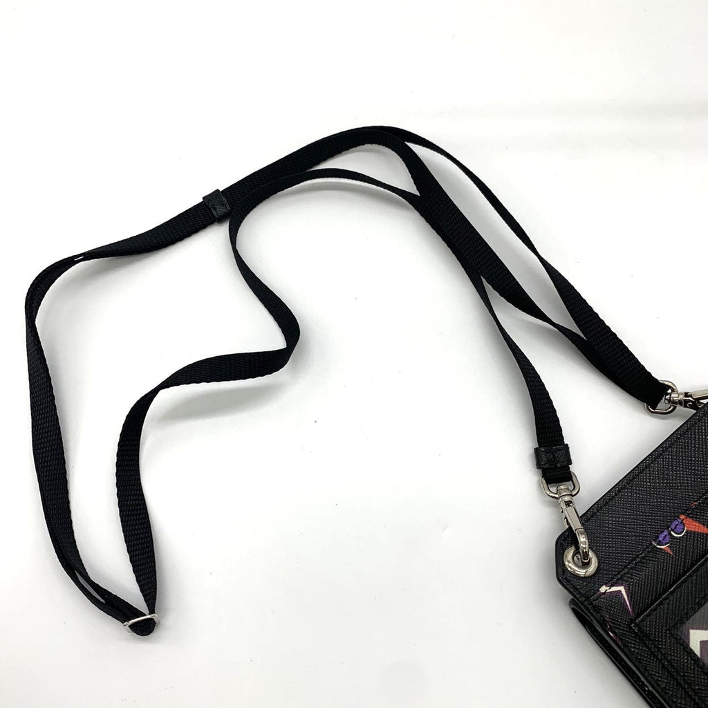 Prada Frankenstein Sacoche Shoulder Bag Leather Black Pre-owned