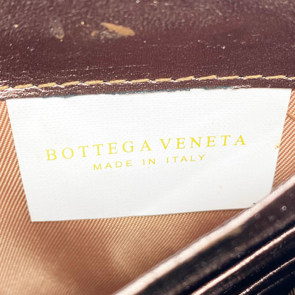 BOTTEGA VENETA Bottega Veneta Intrecciato Long Wallet, Round Zipper, Leather, Bronze, Brown, Gold, Women's Fashion PRE-OWNED