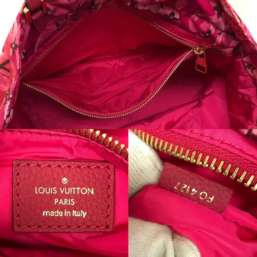 Louis Vuitton M94313 Noefull MM 2-Way Shoulder Bag/Tote Bag Ikat Nylon Canvas Violet/Pink Pre-owned