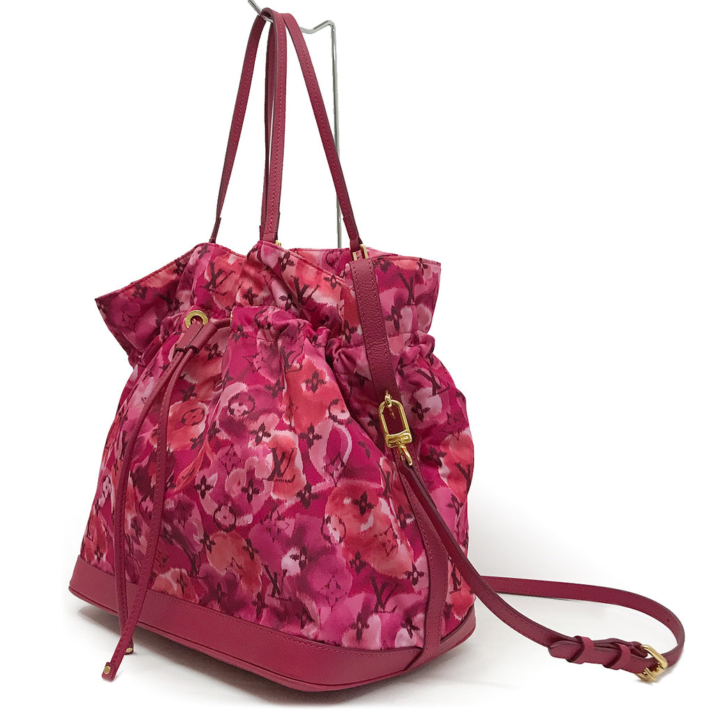 Louis Vuitton M94313 Noefull MM 2-Way Shoulder Bag/Tote Bag Ikat Nylon Canvas Violet/Pink Pre-owned