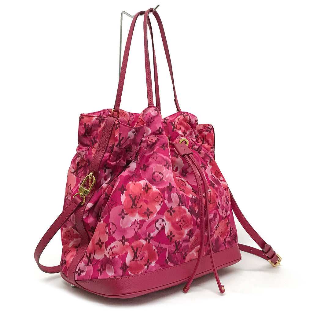 Louis Vuitton M94313 Noefull MM 2-Way Shoulder Bag/Tote Bag Ikat Nylon Canvas Violet/Pink Pre-owned