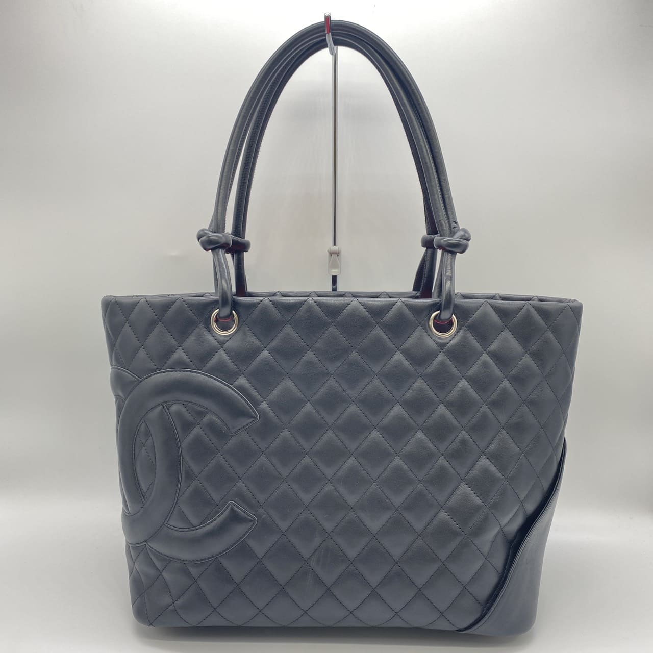 CHANEL Cambon Large Tote Bag, Handbag, Shoulder Bag, Calfskin, Black, Women's/Men's, Vintage, Used Fashion PRE-OWNED