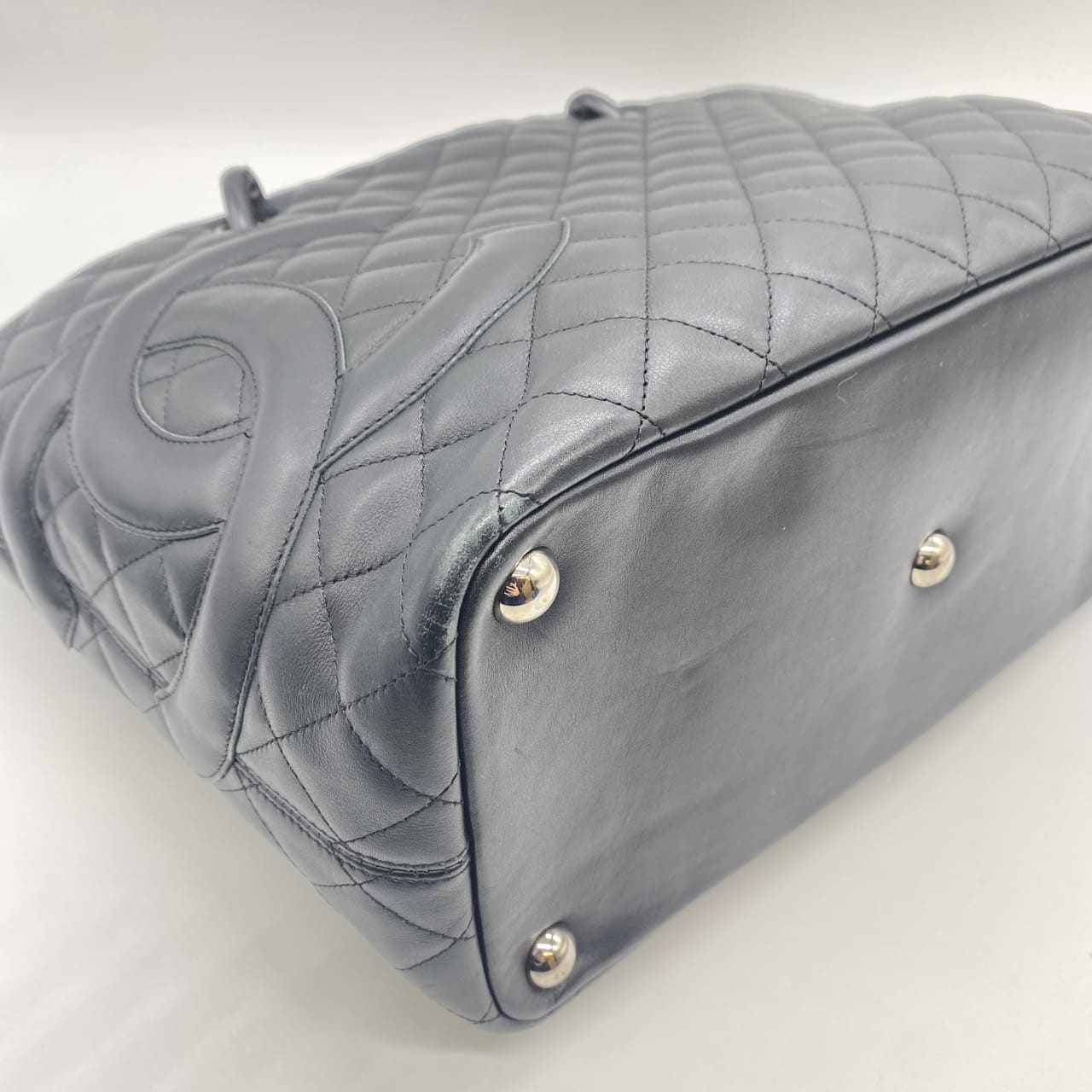 CHANEL Cambon Large Tote Bag, Handbag, Shoulder Bag, Calfskin, Black, Women's/Men's, Vintage, Used Fashion PRE-OWNED