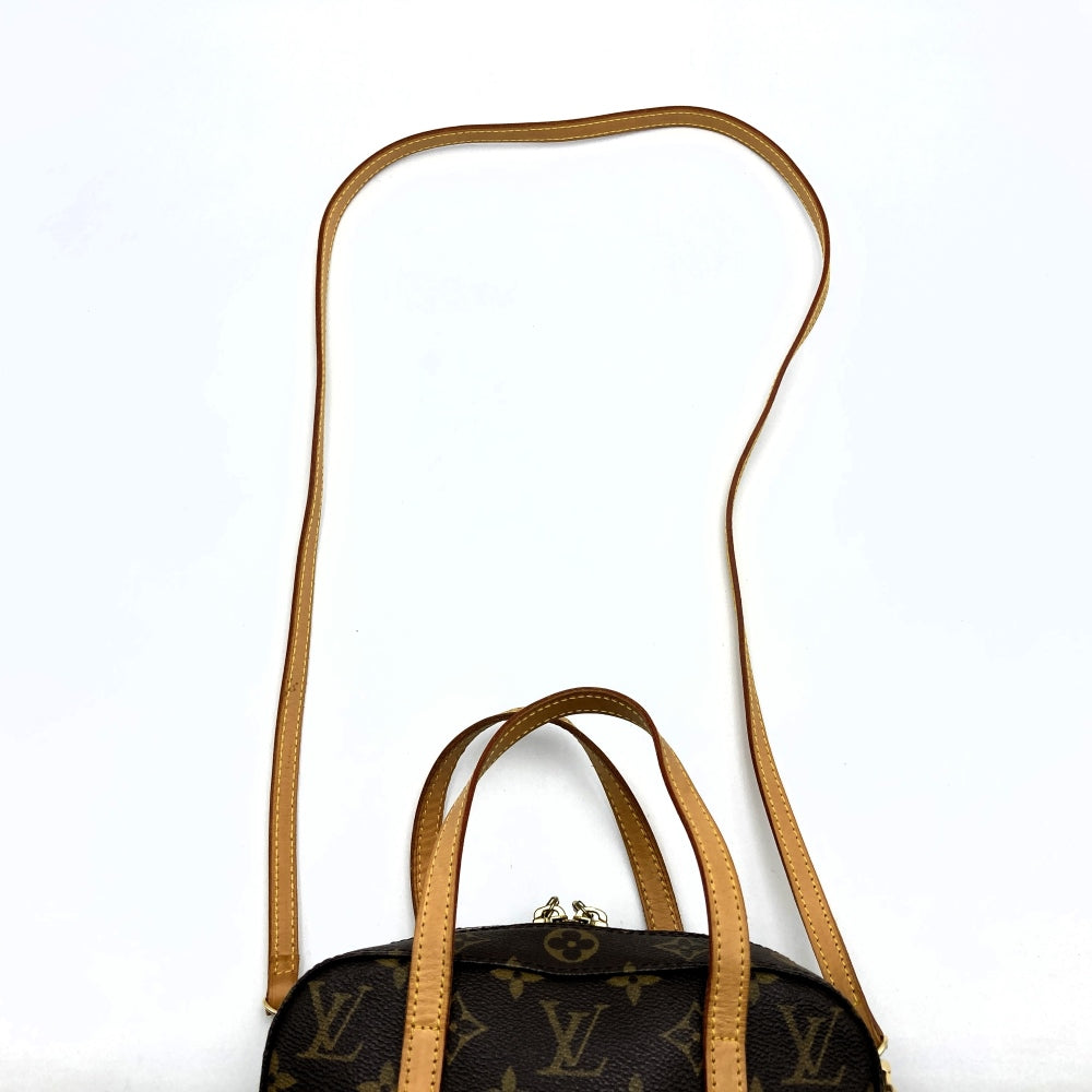 Louis Vuitton M47500 Spontini 2-Way Crossbody Shoulder Bag Monogram Canvas Brown Pre-owned