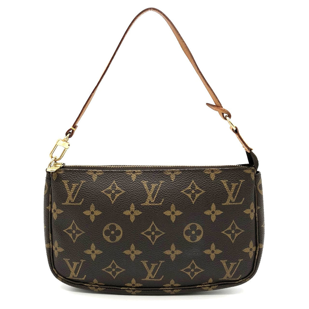 Louis Vuitton M51980 Pochette Accessoires Handbag Monogram Canvas/Leather Brown Pre-owned