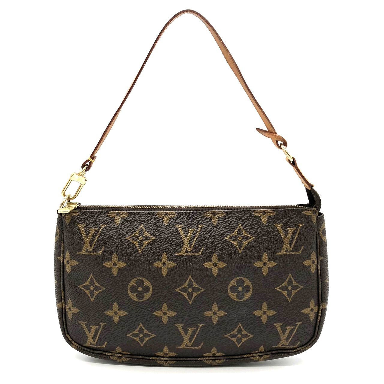 Louis Vuitton M51980 Pochette Accessoires Handbag Monogram Canvas/Leather Brown Pre-owned