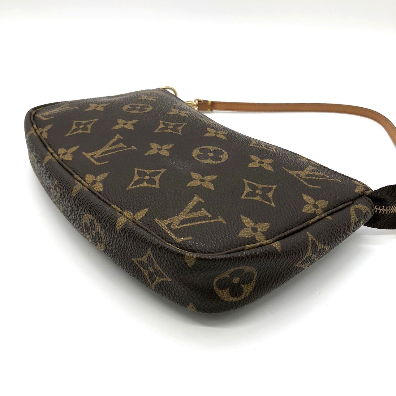 Louis Vuitton M51980 Pochette Accessoires Handbag Monogram Canvas/Leather Brown Pre-owned
