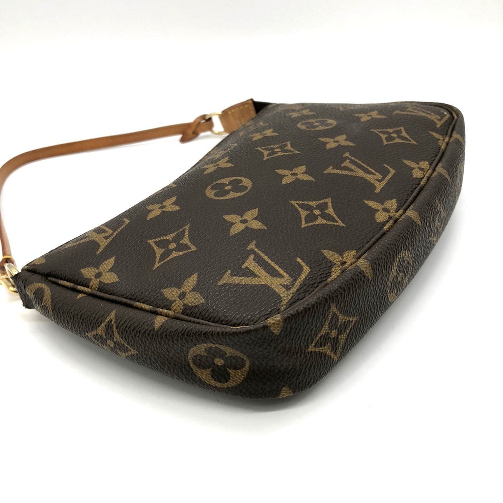 Louis Vuitton M51980 Pochette Accessoires Handbag Monogram Canvas/Leather Brown Pre-owned