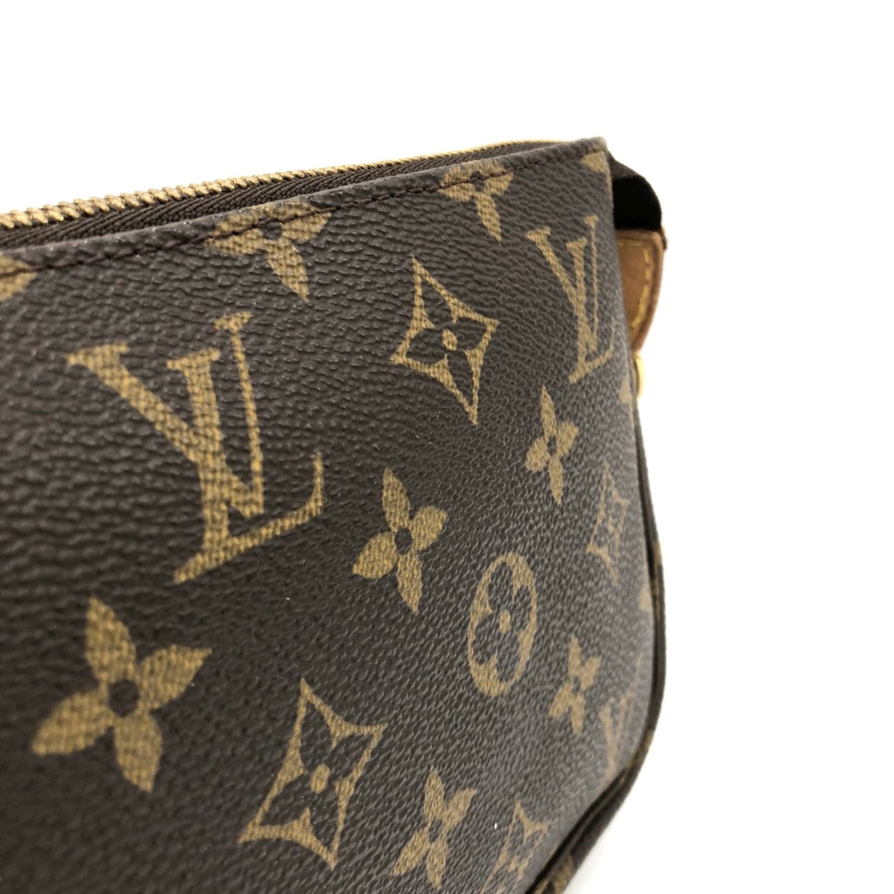 Louis Vuitton M51980 Pochette Accessoires Handbag Monogram Canvas/Leather Brown Pre-owned