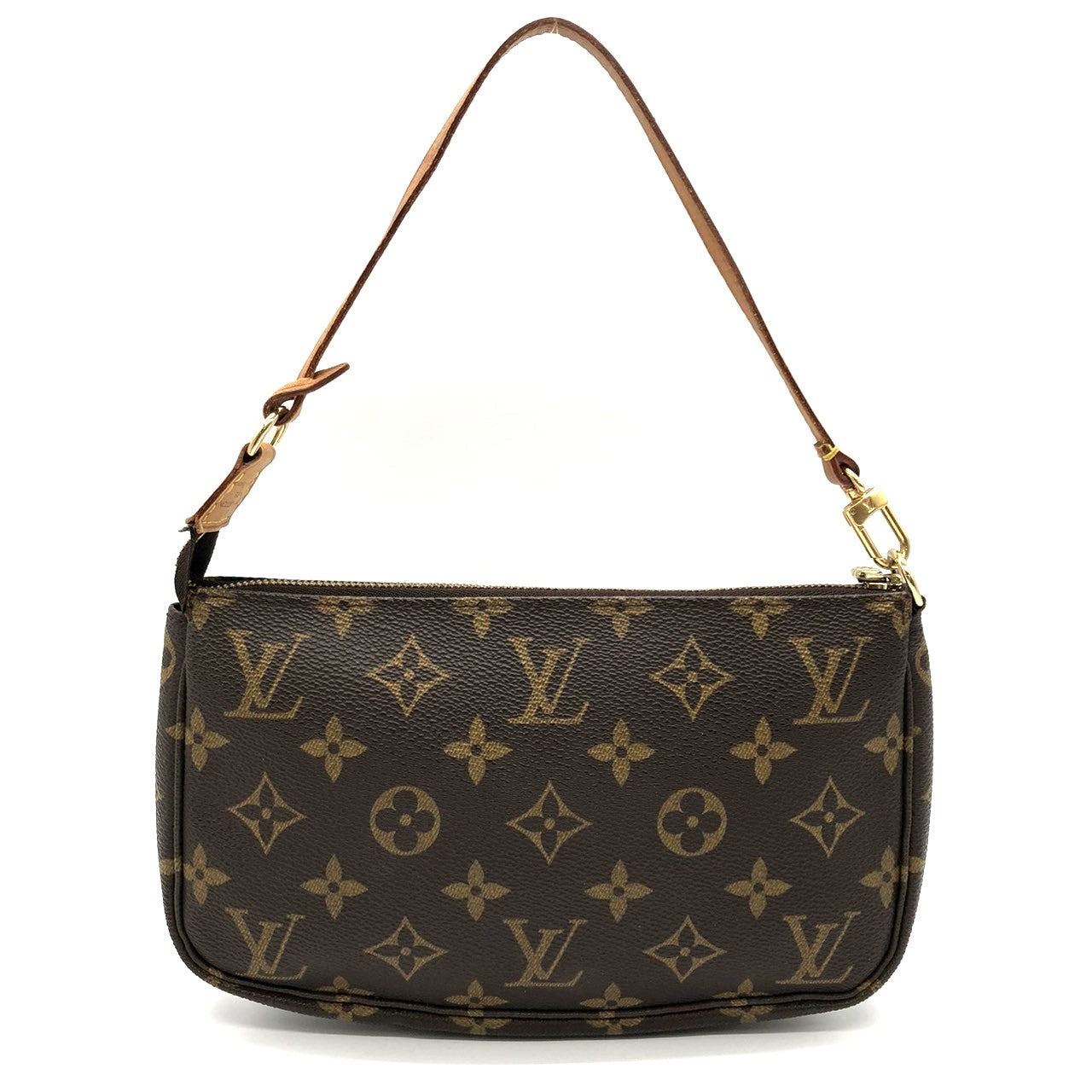 Louis Vuitton M51980 Pochette Accessoires Handbag Monogram Canvas/Leather Brown Pre-owned
