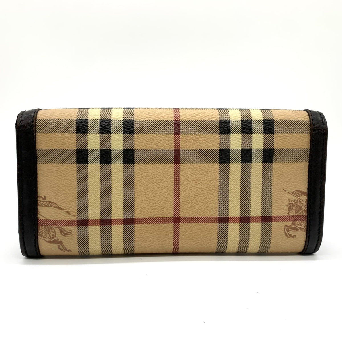 Burberry Nova Check Shadow Horse Wallet PVC/Leather Beige Pre-owned