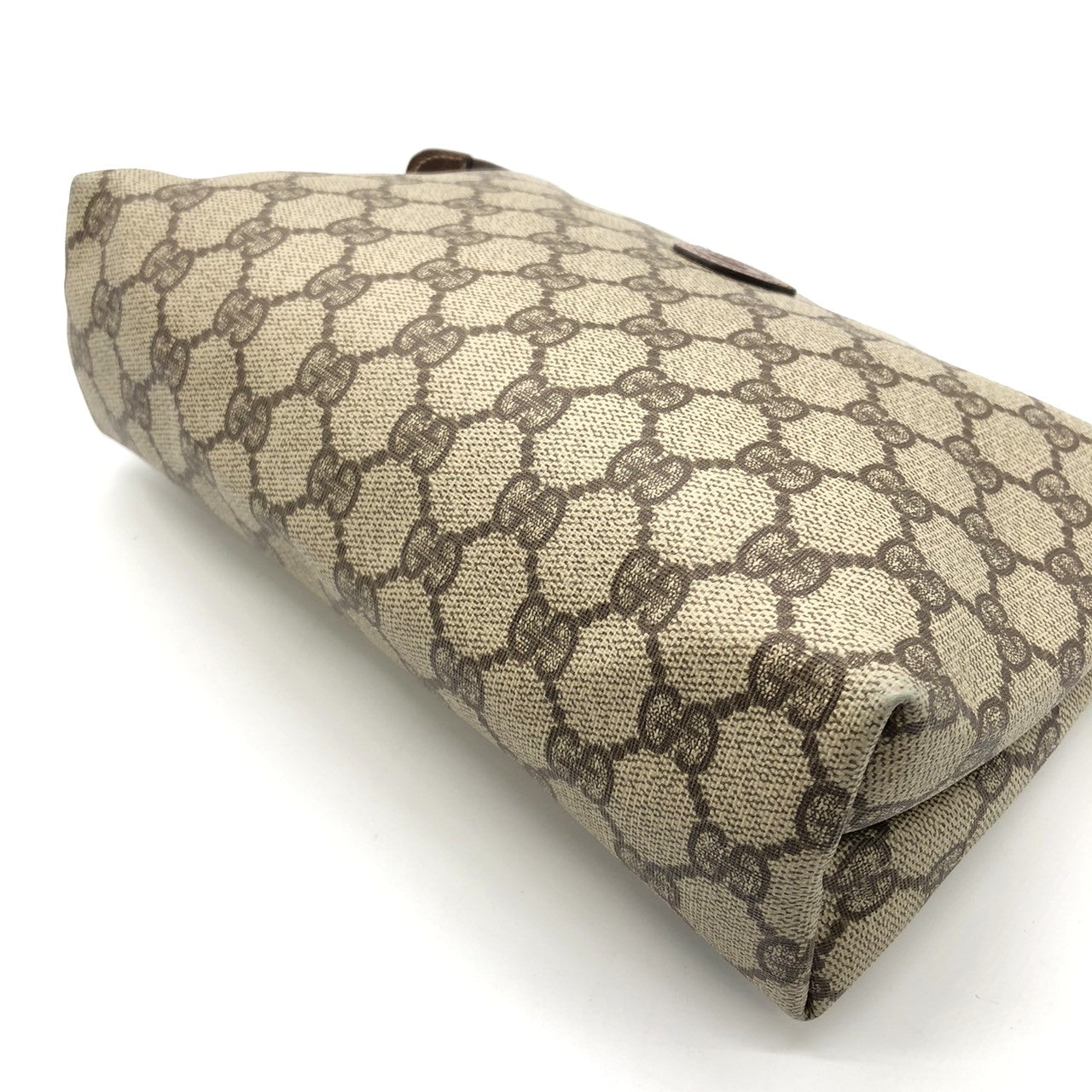Gucci 014 115 6088 Clutch Bag GG Supreme Canvas/Leather Brown Pre-owned
