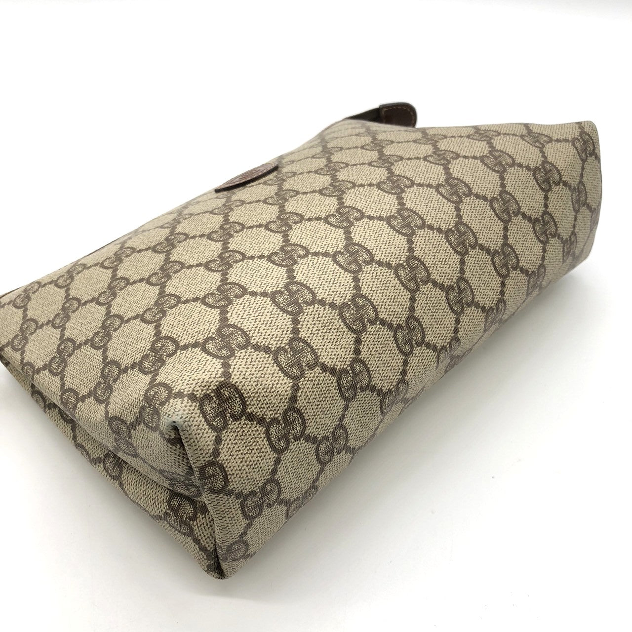 Gucci 014 115 6088 Clutch Bag GG Supreme Canvas/Leather Brown Pre-owned
