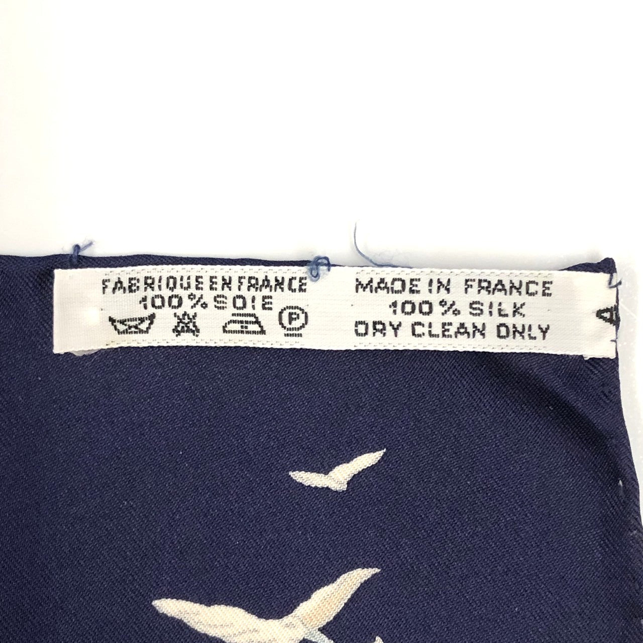 Hermès Carré 90 L'Atlantide Scarf Silk Navy Pre-owned