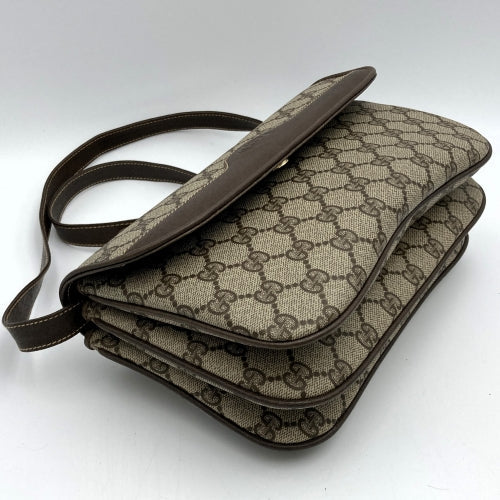 GUCCI Old Gucci 004 106 0024 Shoulder Bag GG Supreme Canvas Brown Women's Fashion PRE-OWNED
