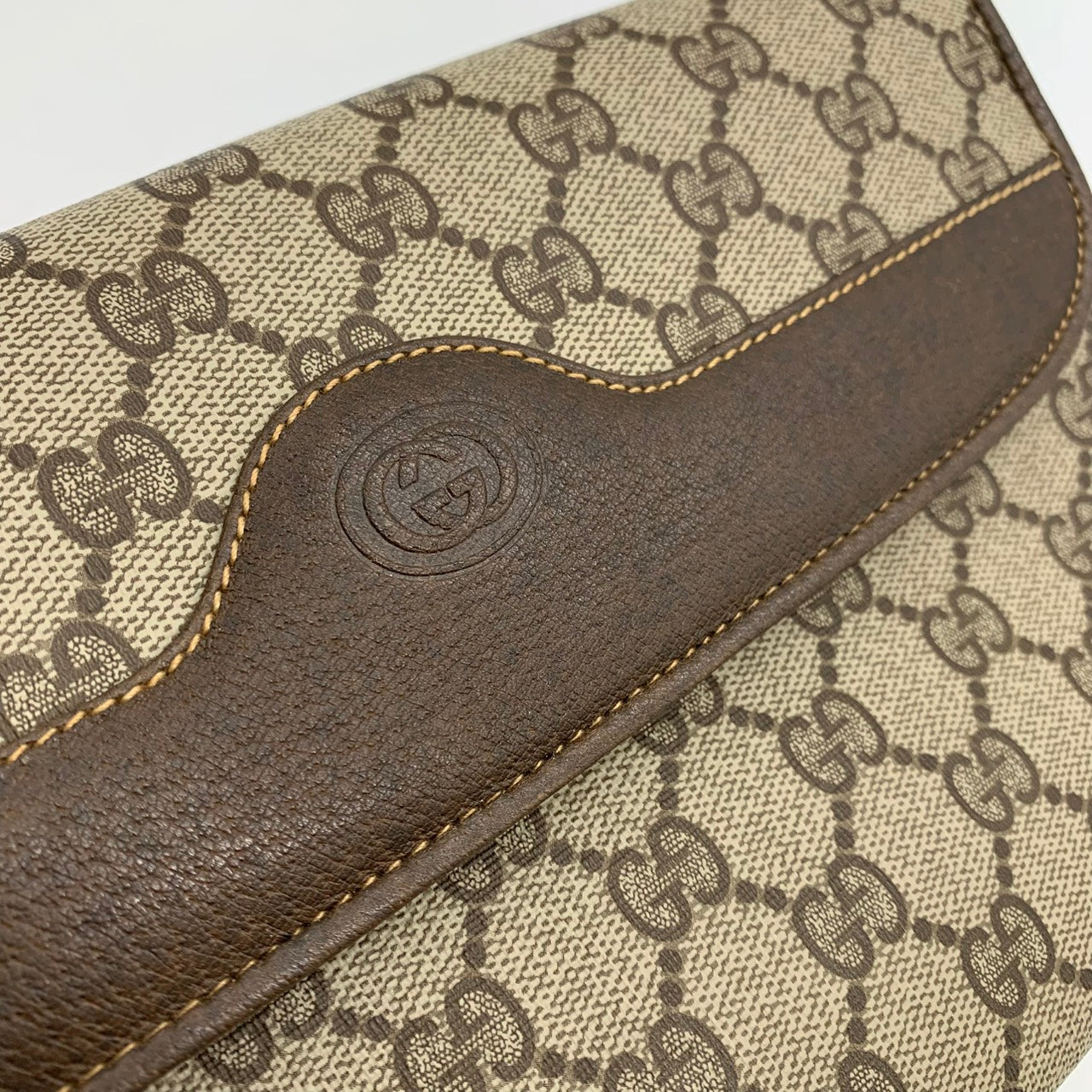 GUCCI Old Gucci 004 106 0024 Shoulder Bag GG Supreme Canvas Brown Women's Fashion PRE-OWNED