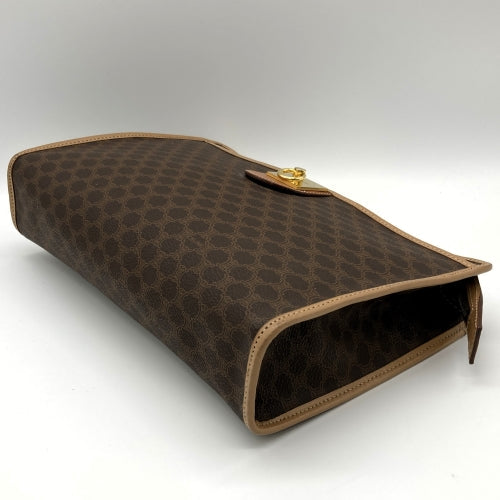 Excellent condition CELINE Macadam clutch bag, second bag, pouch, brown PVC, women's/men's fashion, M13 PRE-OWNED