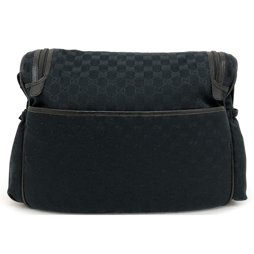 Gucci 123326 Mother's Bag/Shoulder Bag GG Canvas Black Pre-owned