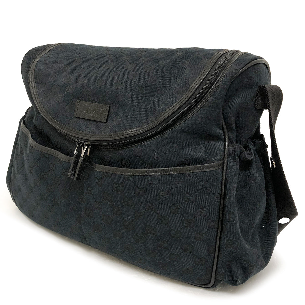 Gucci 123326 Mother's Bag/Shoulder Bag GG Canvas Black Pre-owned